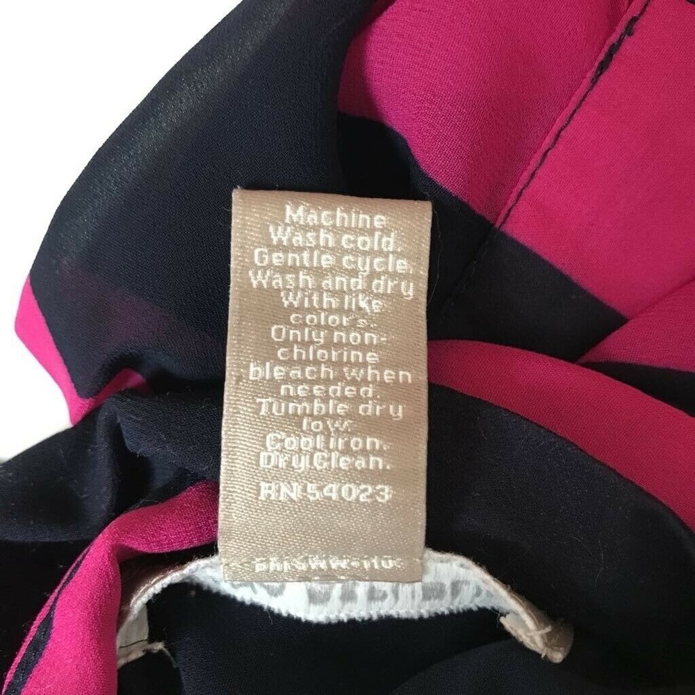 Banana Republic Pink Black Striped Shirt Sz S - Picture 6 of 6